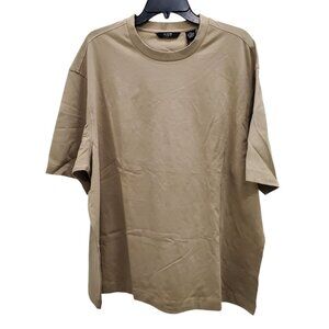 Axis Men's Big & Tall Taupe Khaki Basic Stretch Cotton Blend Tee T-Shirt NWT XXL
